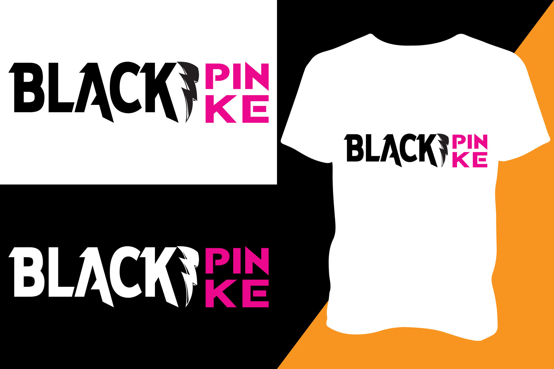 New trendy popular Black Pink t shirt design 25792469 Vector Art at ...