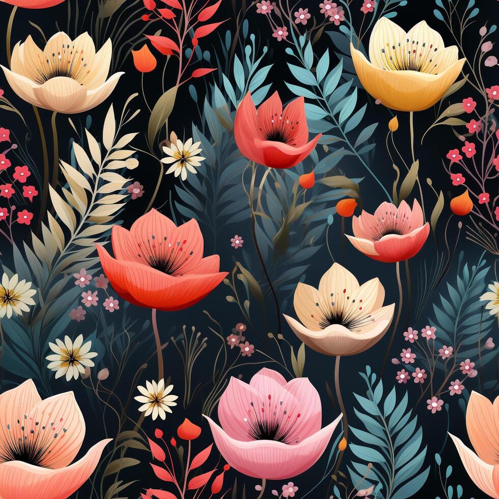 Boho Seamless Pattern photo