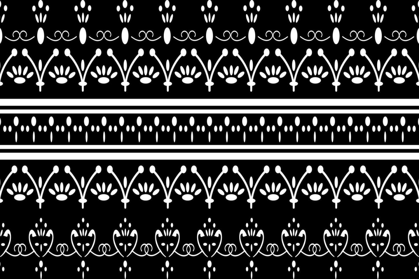 Black and White Ethnic Pattern. Tribal pattern. vector