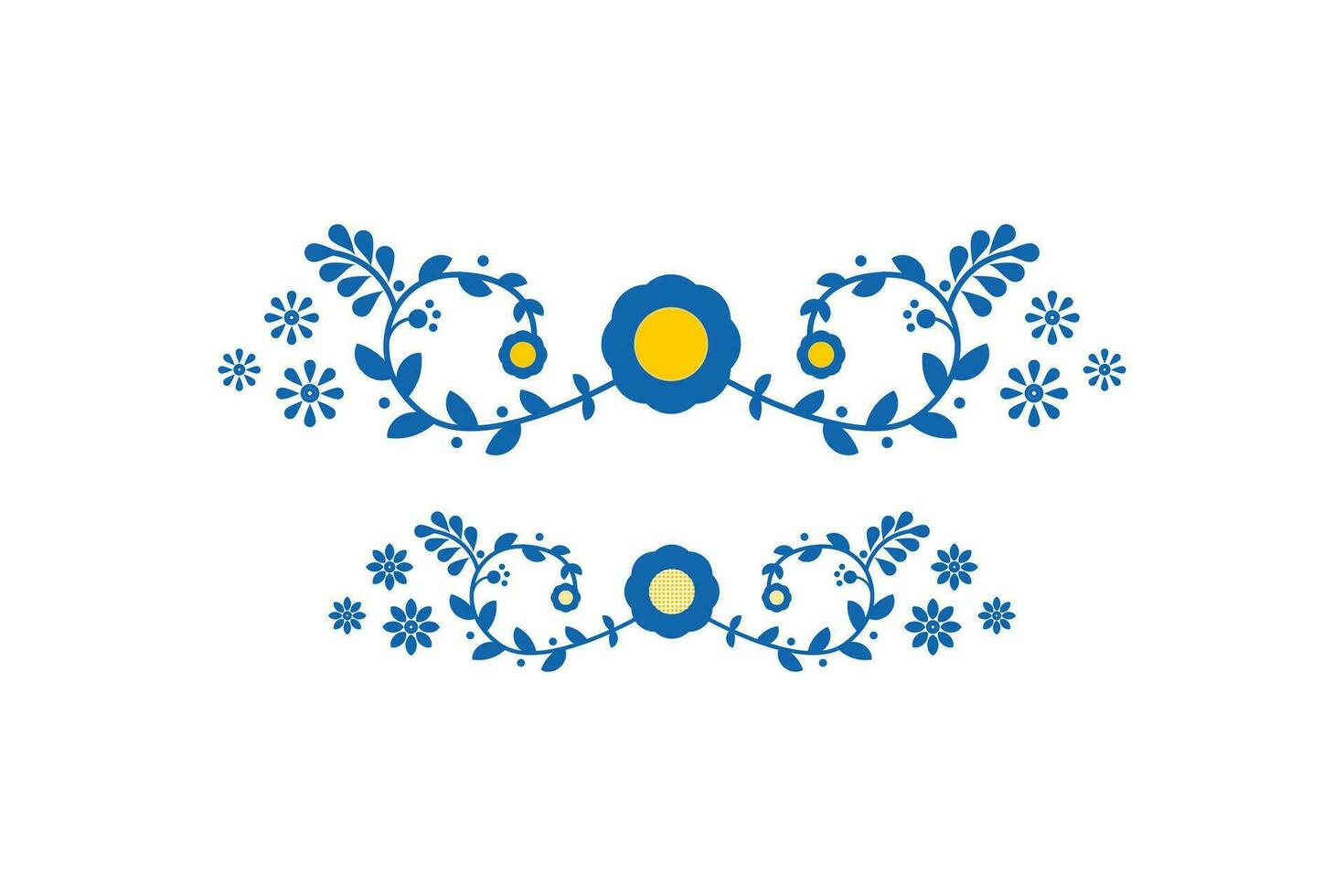 seamless floral blue stripes on white background. vector