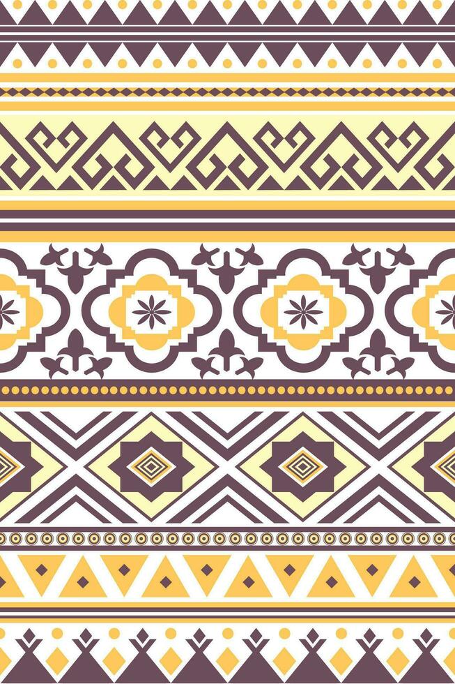 Ethnic geometric seamless pattern. Design for fabric, clothes, decorative paper, wrapping, embroidery, illustration, vector, tribal patter vector