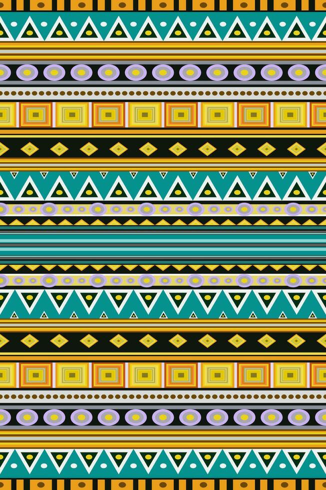Ethnic geometric seamless pattern. Design for fabric, clothes, decorative paper, wrapping, embroidery, illustration, vector, tribal patter vector