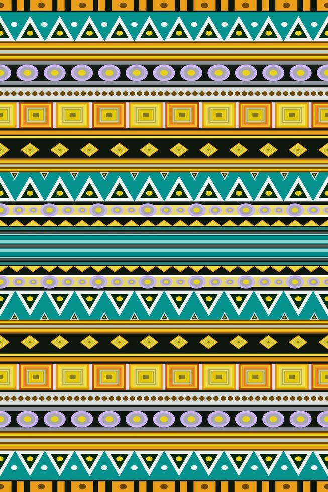 Ethnic geometric seamless pattern. Design for fabric, clothes, decorative paper, wrapping, embroidery, illustration, vector, tribal patter vector