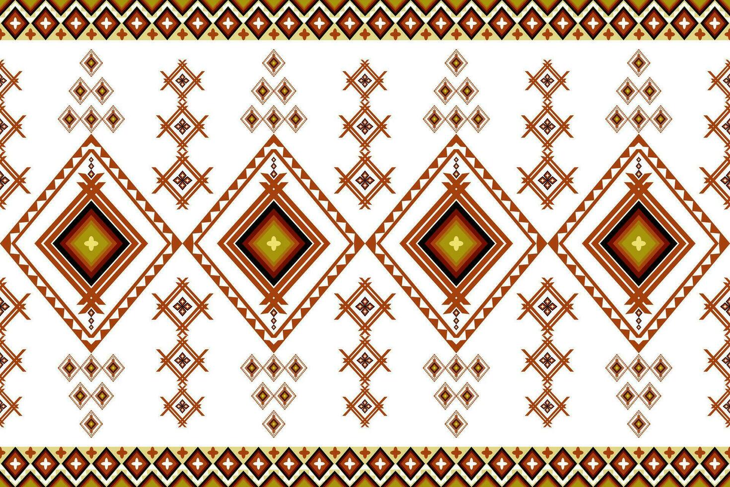 Ethnic geometric seamless pattern. Design for fabric, clothes, decorative paper, wrapping, embroidery, illustration, vector, tribal patter vector