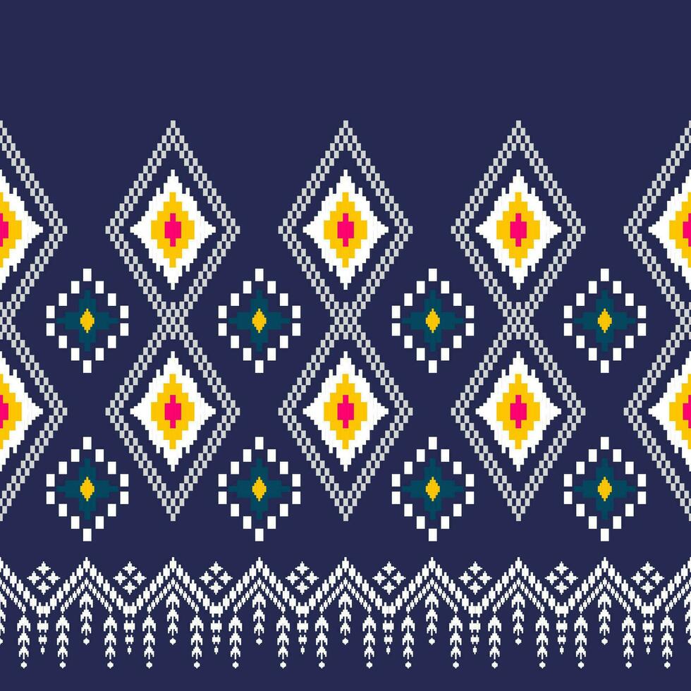 geometric ethnic pattern Can be used in fabric design for background, wallpaper, carpet, textile, clothing, wrapping, decorative paper, embroidery illustration vector. vector
