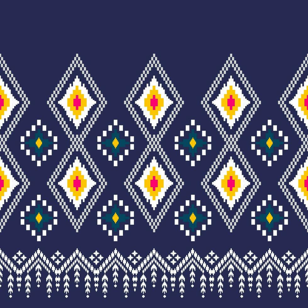 geometric ethnic pattern Can be used in fabric design for background, wallpaper, carpet, textile, clothing, wrapping, decorative paper, embroidery illustration vector. vector