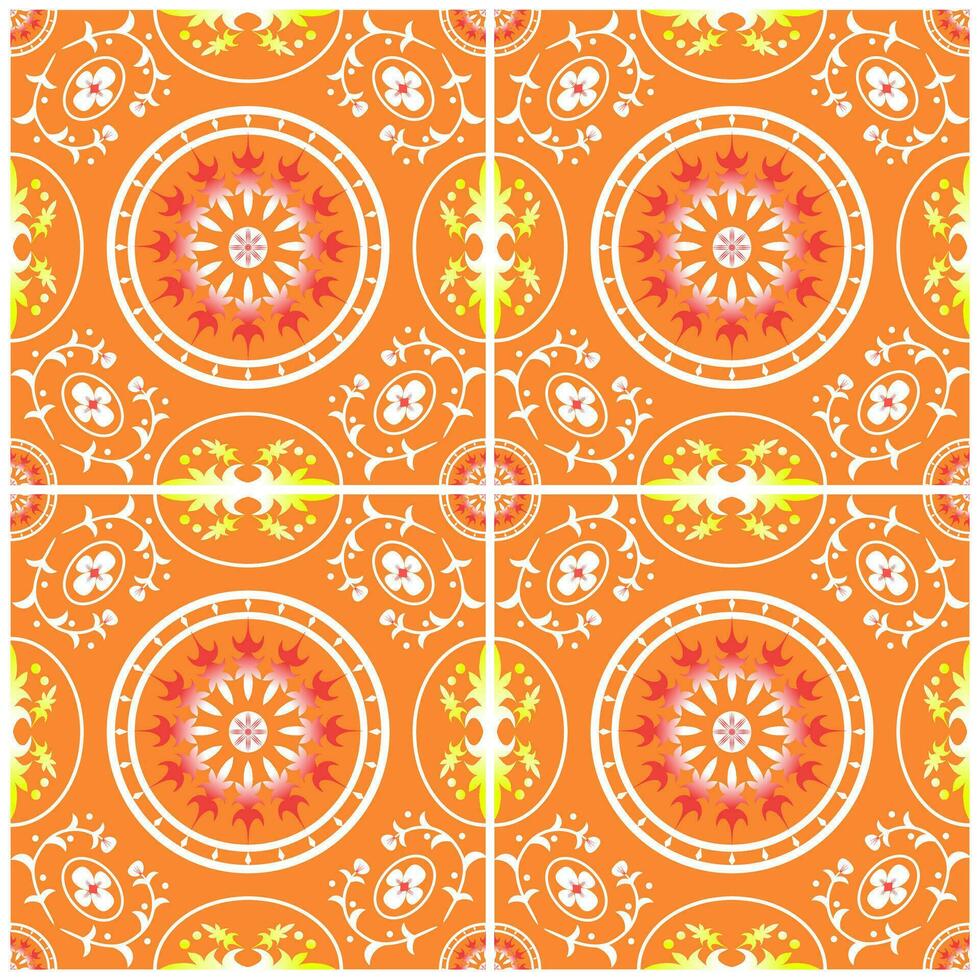 floral pattern background, ceramic tile pattern, vector pattern, cute illustration, tile design, wrap, abstract