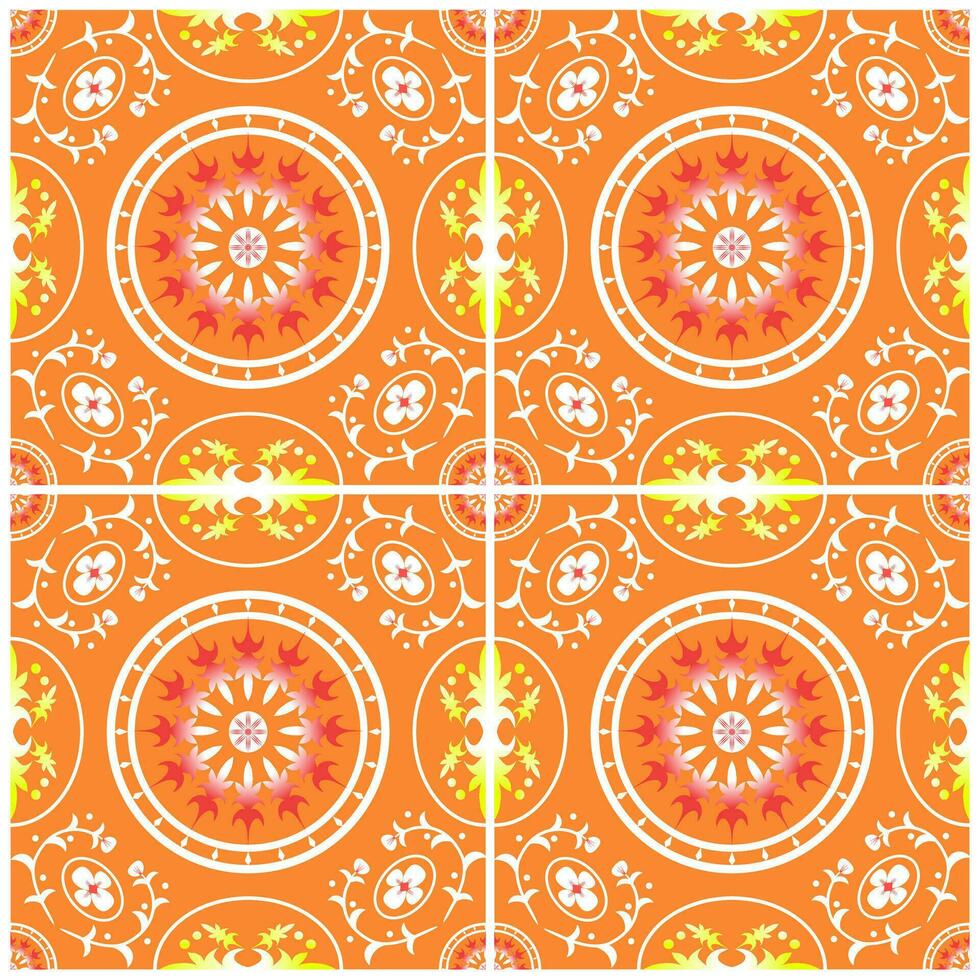 floral modelo fondo, cerámico loseta patrón, vector patrón, linda ilustración, loseta diseño, envoltura, resumen