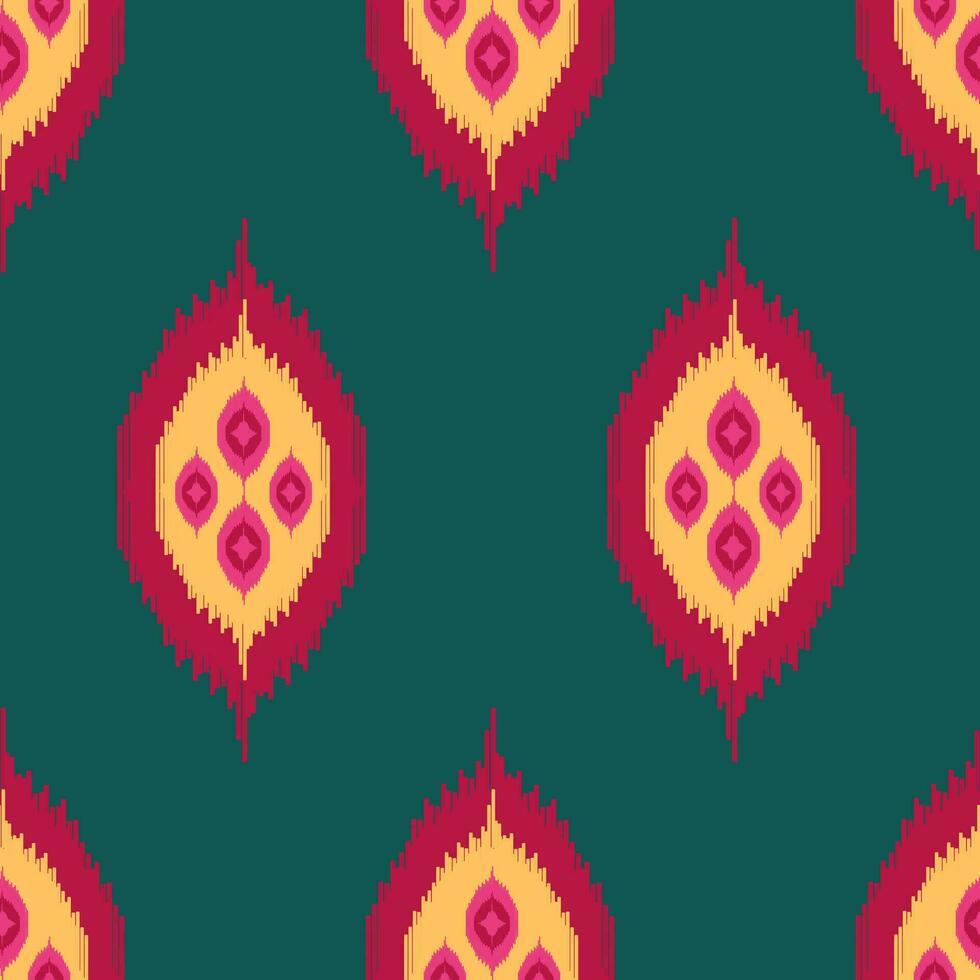 Uzbek ikat pattern and fabric in Uzbekistan. Abstract background for wallpaper, textures, textile, wrapping paper. vector