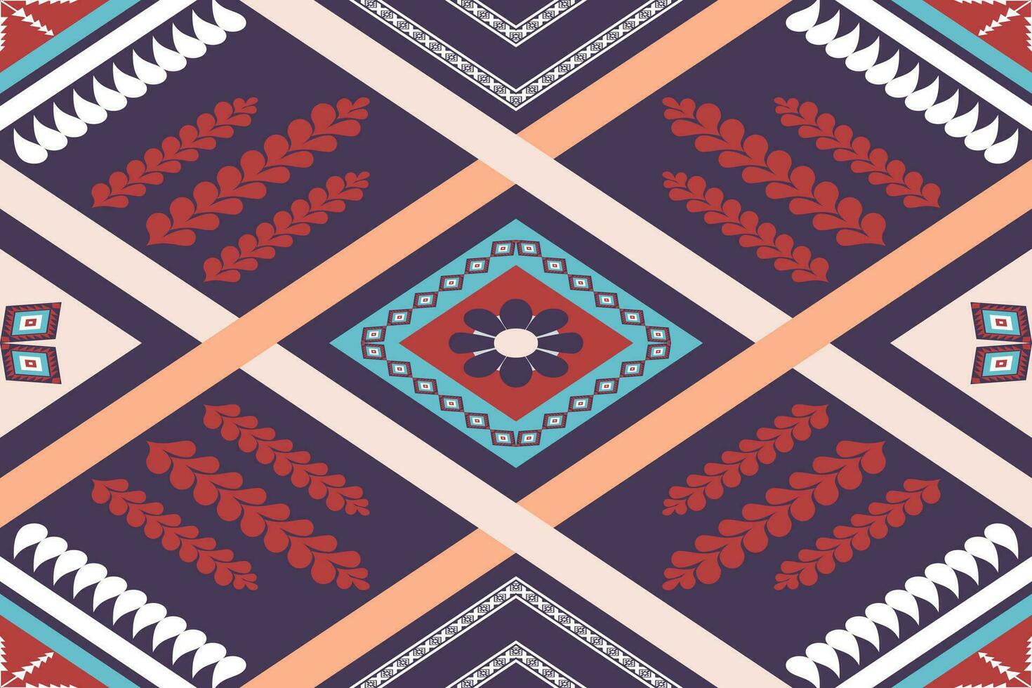 geometric ethnic pattern Can be used in fabric design for background, wallpaper, carpet, textile, clothing, wrapping, decorative paper, embroidery illustration vector. vector