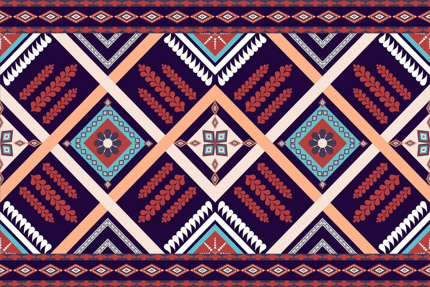 geometric ethnic pattern Can be used in fabric design for background, wallpaper, carpet, textile, clothing, wrapping, decorative paper, embroidery illustration vector. vector