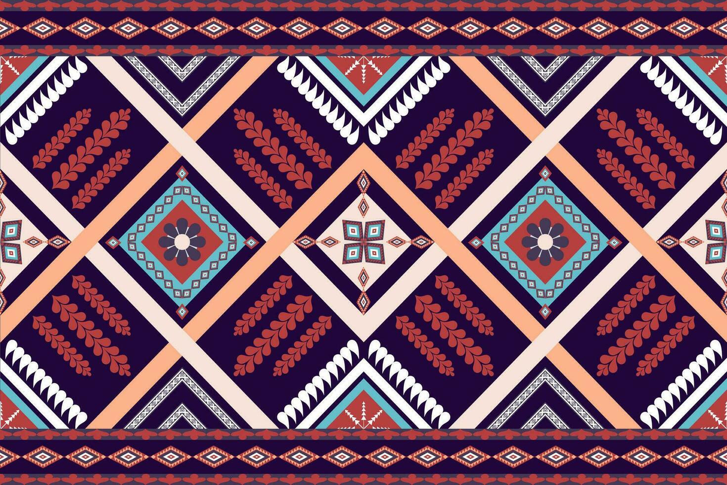 geometric ethnic pattern Can be used in fabric design for background, wallpaper, carpet, textile, clothing, wrapping, decorative paper, embroidery illustration vector. vector