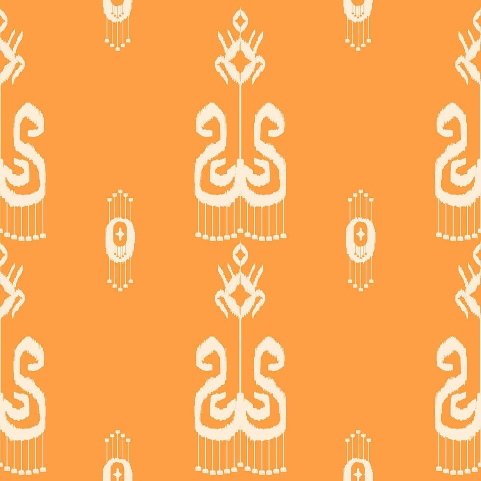 Uzbek ikat pattern and fabric in Uzbekistan. Abstract background for wallpaper, textures, textile, wrapping paper. vector