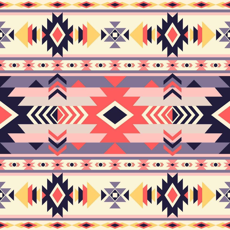 geometric ethnic pattern Can be used in fabric design for background, wallpaper, carpet, textile, clothing, wrapping, decorative paper, embroidery illustration vector. vector
