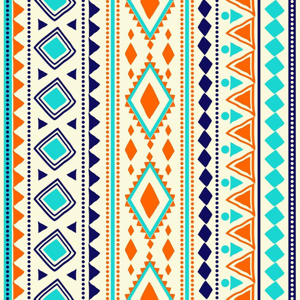 geometric ethnic pattern Can be used in fabric design for background, wallpaper, carpet, textile, clothing, wrapping, decorative paper, embroidery illustration vector. vector