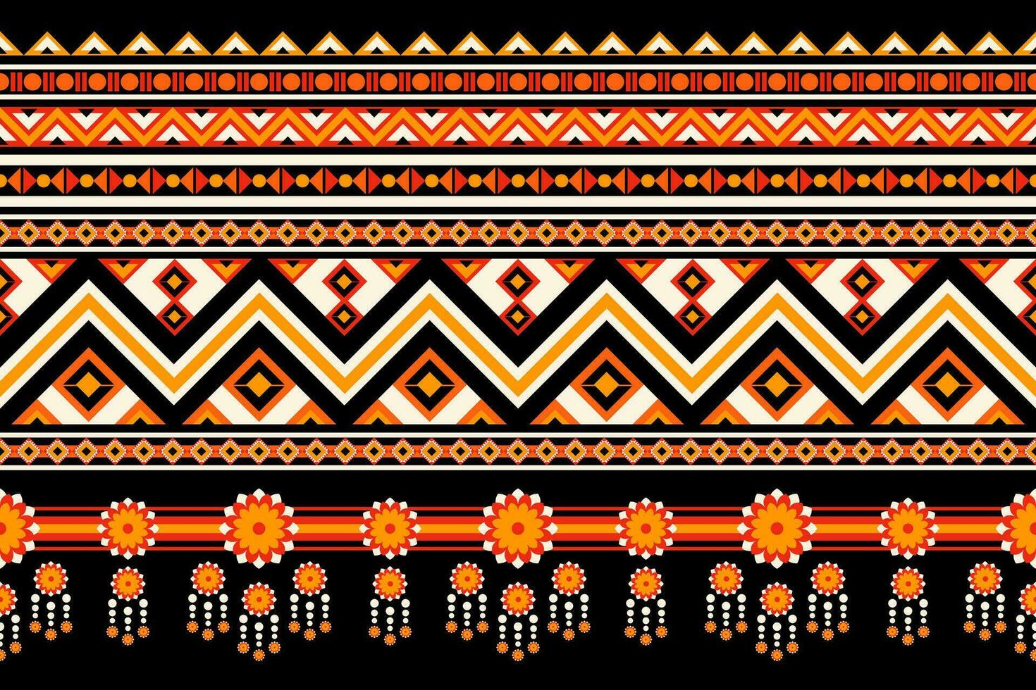 geometric ethnic pattern Can be used in fabric design for background, wallpaper, carpet, textile, clothing, wrapping, decorative paper, embroidery illustration vector. vector