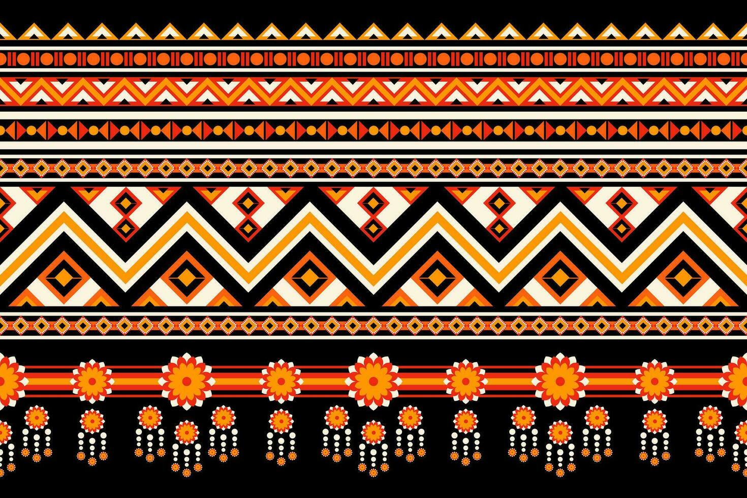 geometric ethnic pattern Can be used in fabric design for background, wallpaper, carpet, textile, clothing, wrapping, decorative paper, embroidery illustration vector. vector