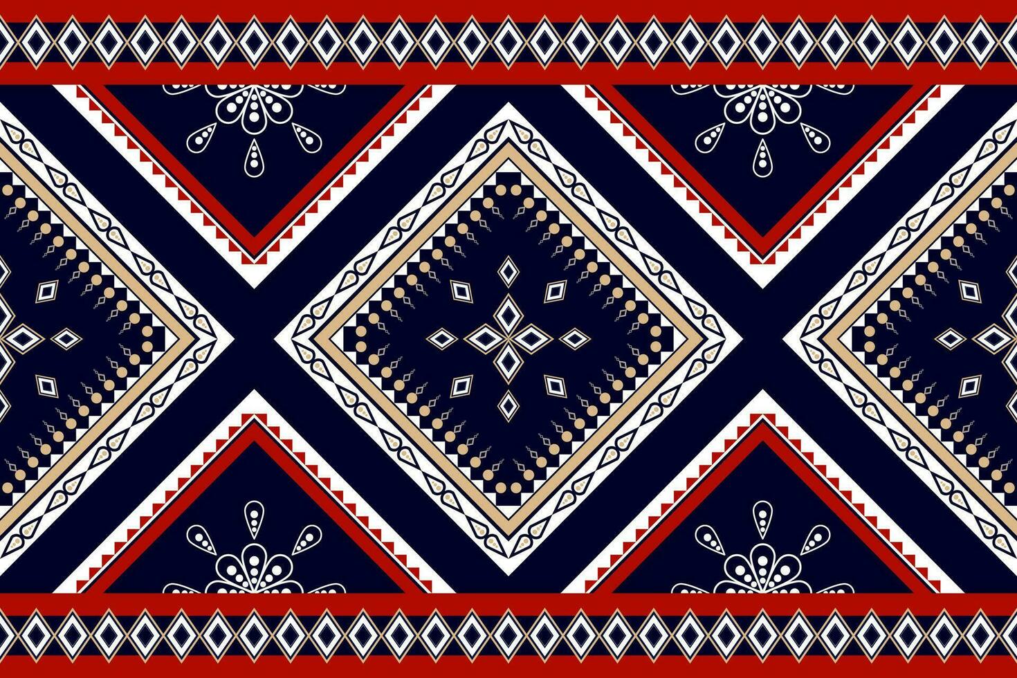 geometric ethnic pattern Can be used in fabric design for background, wallpaper, carpet, textile, clothing, wrapping, decorative paper, embroidery illustration vector. vector