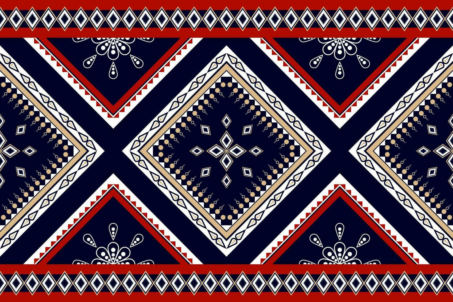 geometric ethnic pattern Can be used in fabric design for background, wallpaper, carpet, textile, clothing, wrapping, decorative paper, embroidery illustration vector. vector