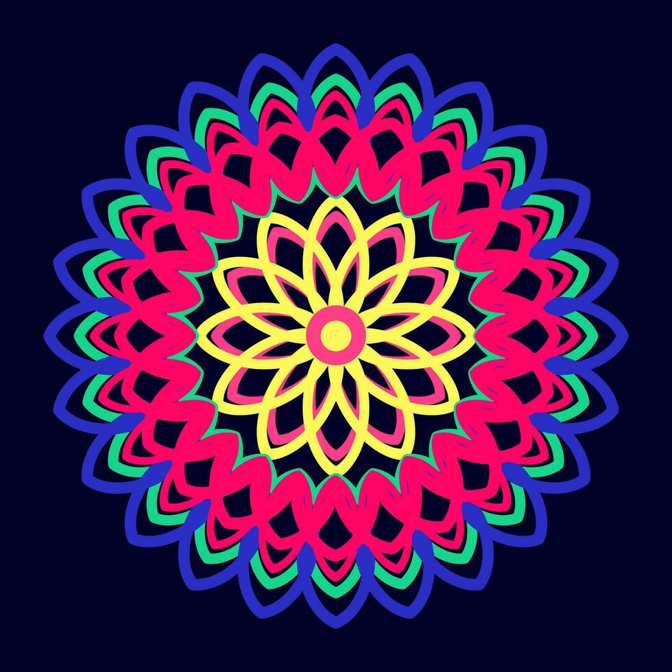 mandala con vistoso, mándala, vector mándala, floral mándala, flor mándala, diseño para colorante libro página, bordado, ilustración, vector