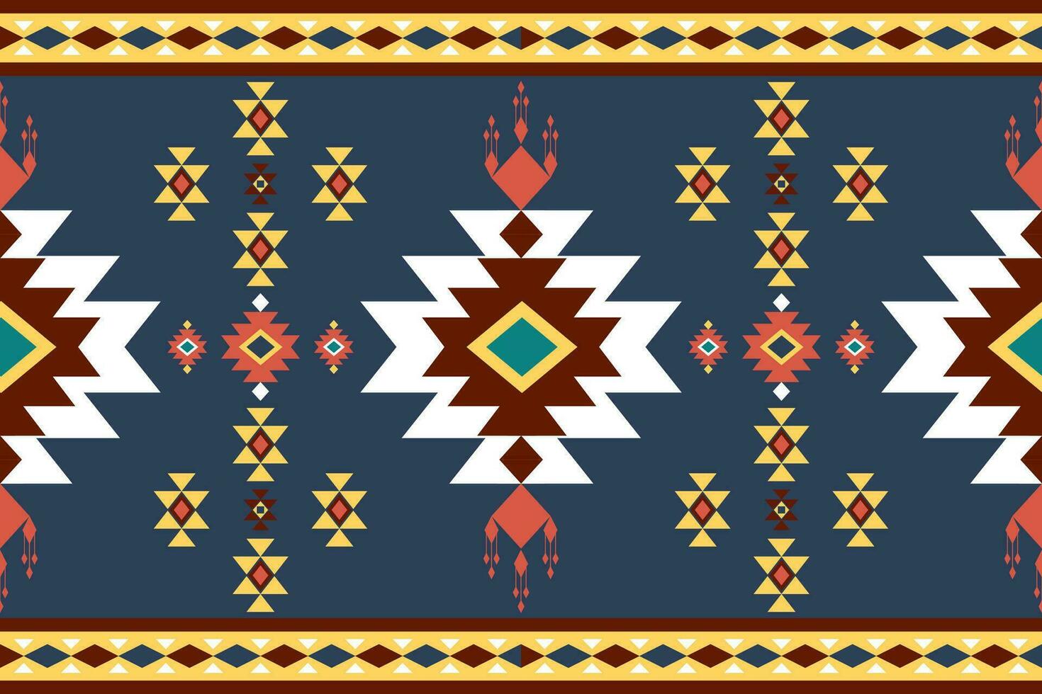 geometric ethnic pattern Can be used in fabric design for background, wallpaper, carpet, textile, clothing, wrapping, decorative paper, embroidery illustration vector. vector
