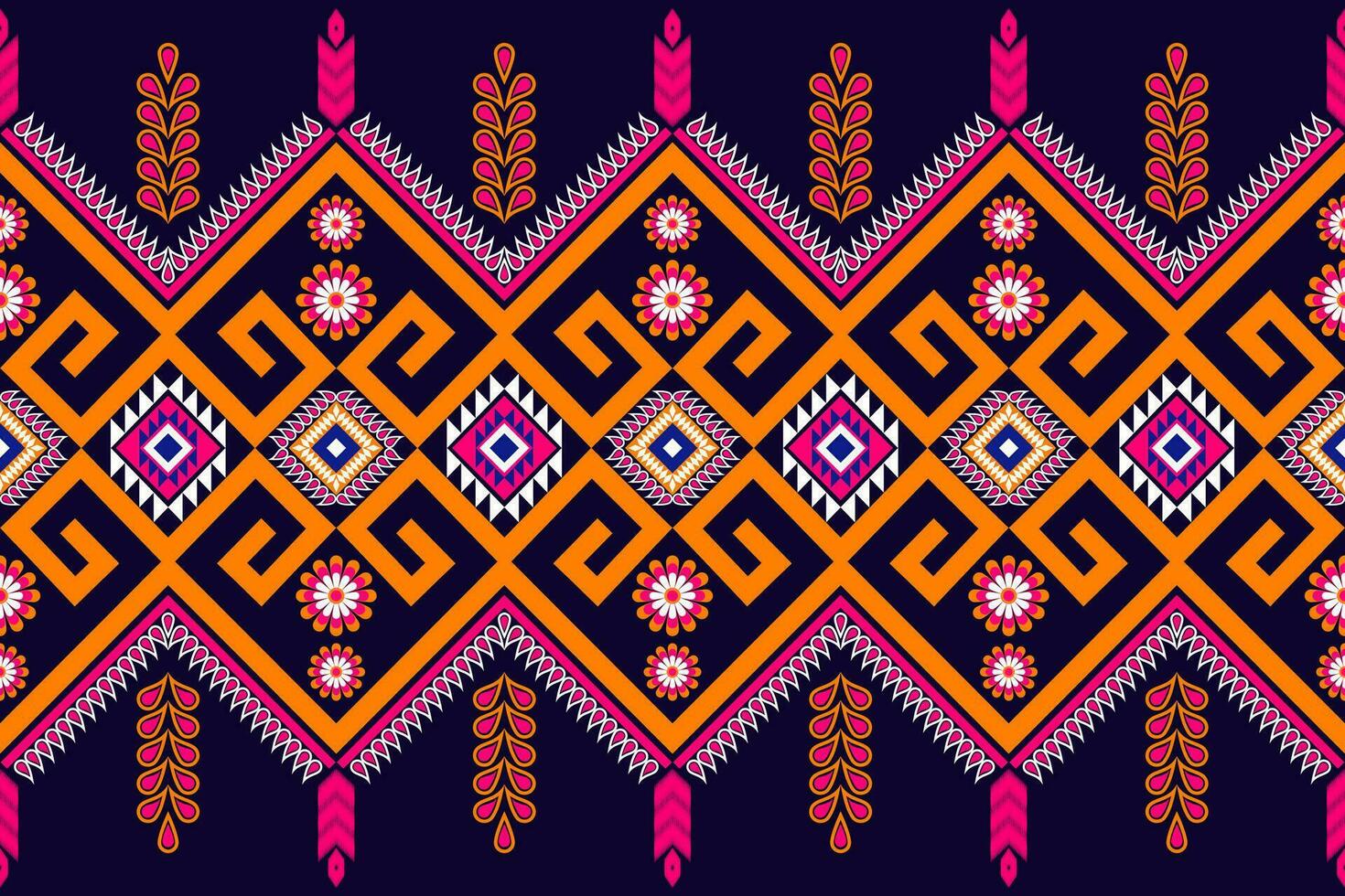 geometric ethnic pattern Can be used in fabric design for background, wallpaper, carpet, textile, clothing, wrapping, decorative paper, embroidery illustration vector. vector