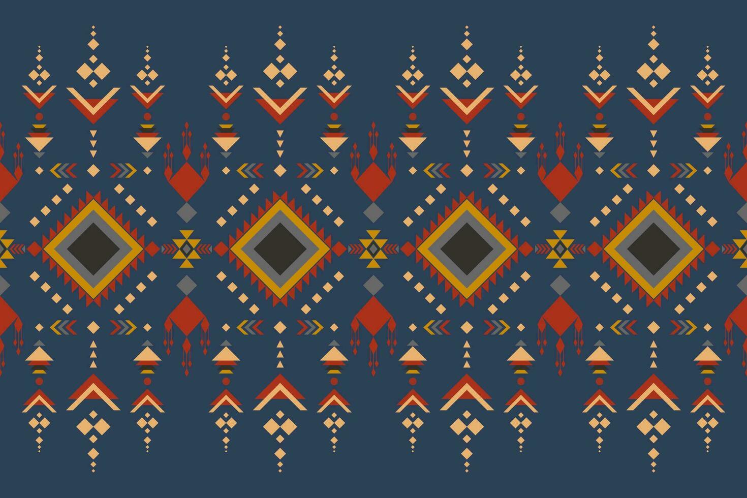 geometric ethnic pattern Can be used in fabric design for background, wallpaper, carpet, textile, clothing, wrapping, decorative paper, embroidery illustration vector. vector