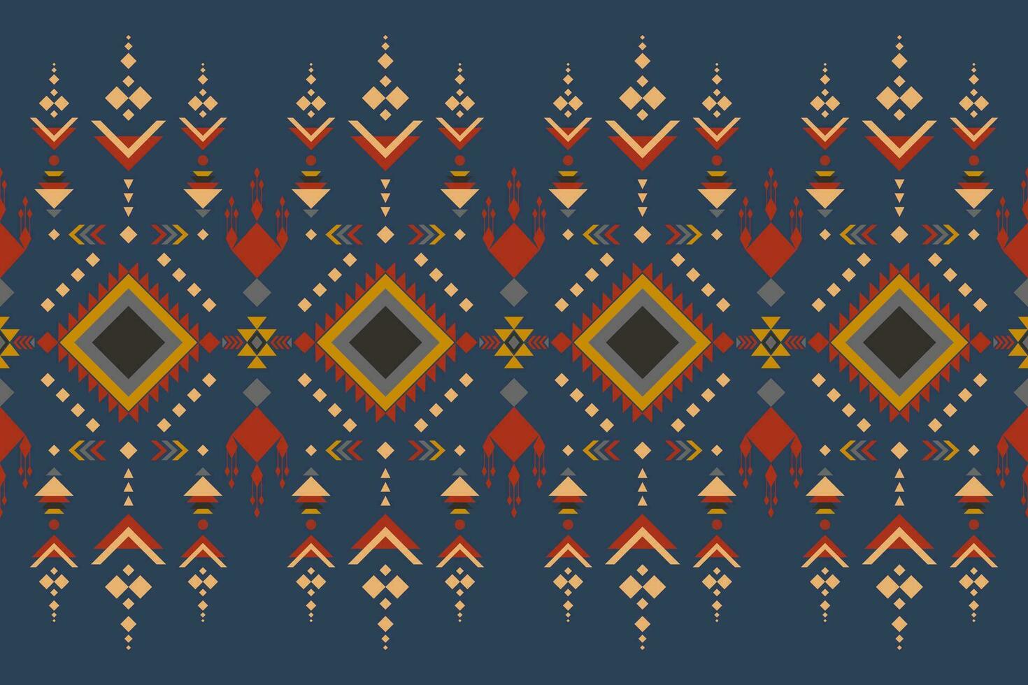 geometric ethnic pattern Can be used in fabric design for background, wallpaper, carpet, textile, clothing, wrapping, decorative paper, embroidery illustration vector. vector