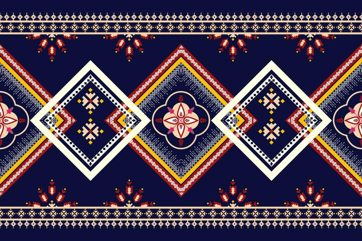 geometric ethnic pattern Can be used in fabric design for background, wallpaper, carpet, textile, clothing, wrapping, decorative paper, embroidery illustration vector. vector