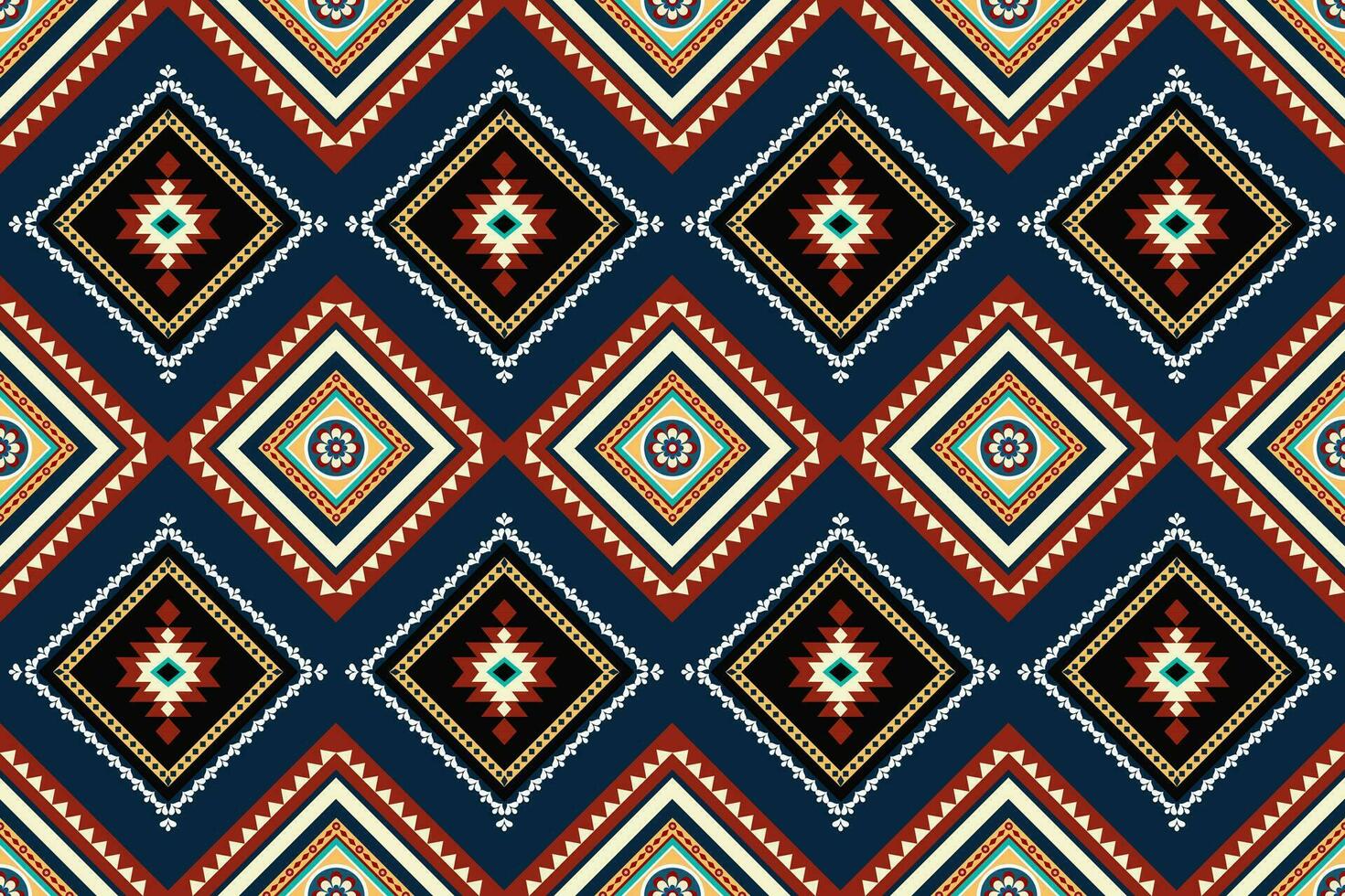 geometric ethnic pattern Can be used in fabric design for background, wallpaper, carpet, textile, clothing, wrapping, decorative paper, embroidery illustration vector. vector