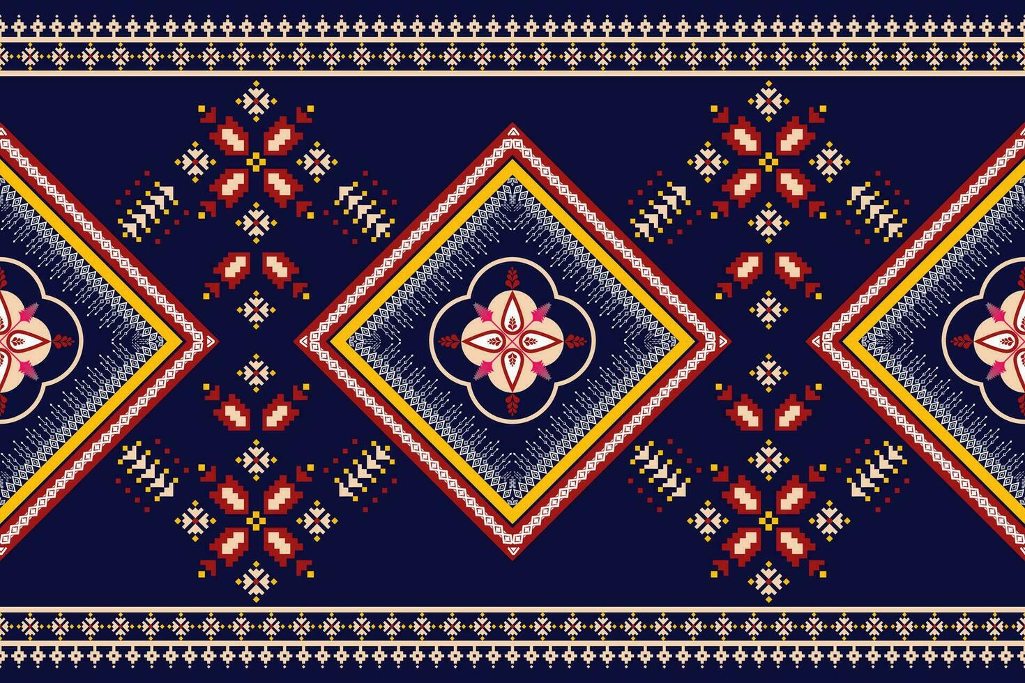 geometric ethnic pattern Can be used in fabric design for background, wallpaper, carpet, textile, clothing, wrapping, decorative paper, embroidery illustration vector. vector
