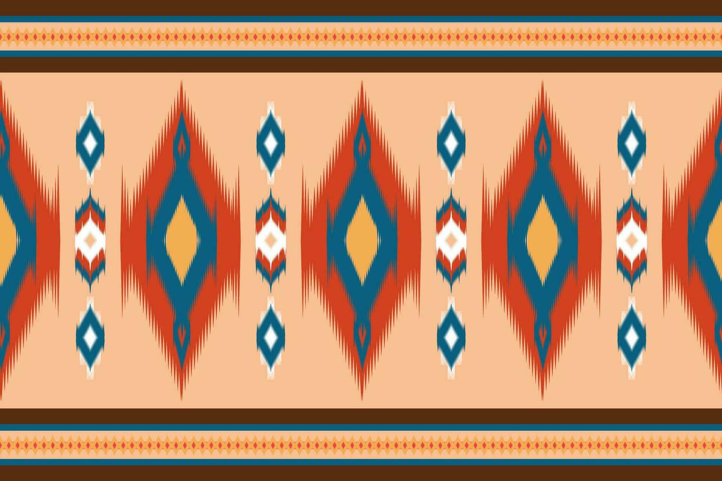 Uzbek ikat pattern and fabric in Uzbekistan. Abstract background for wallpaper, textures, textile, wrapping paper. vector