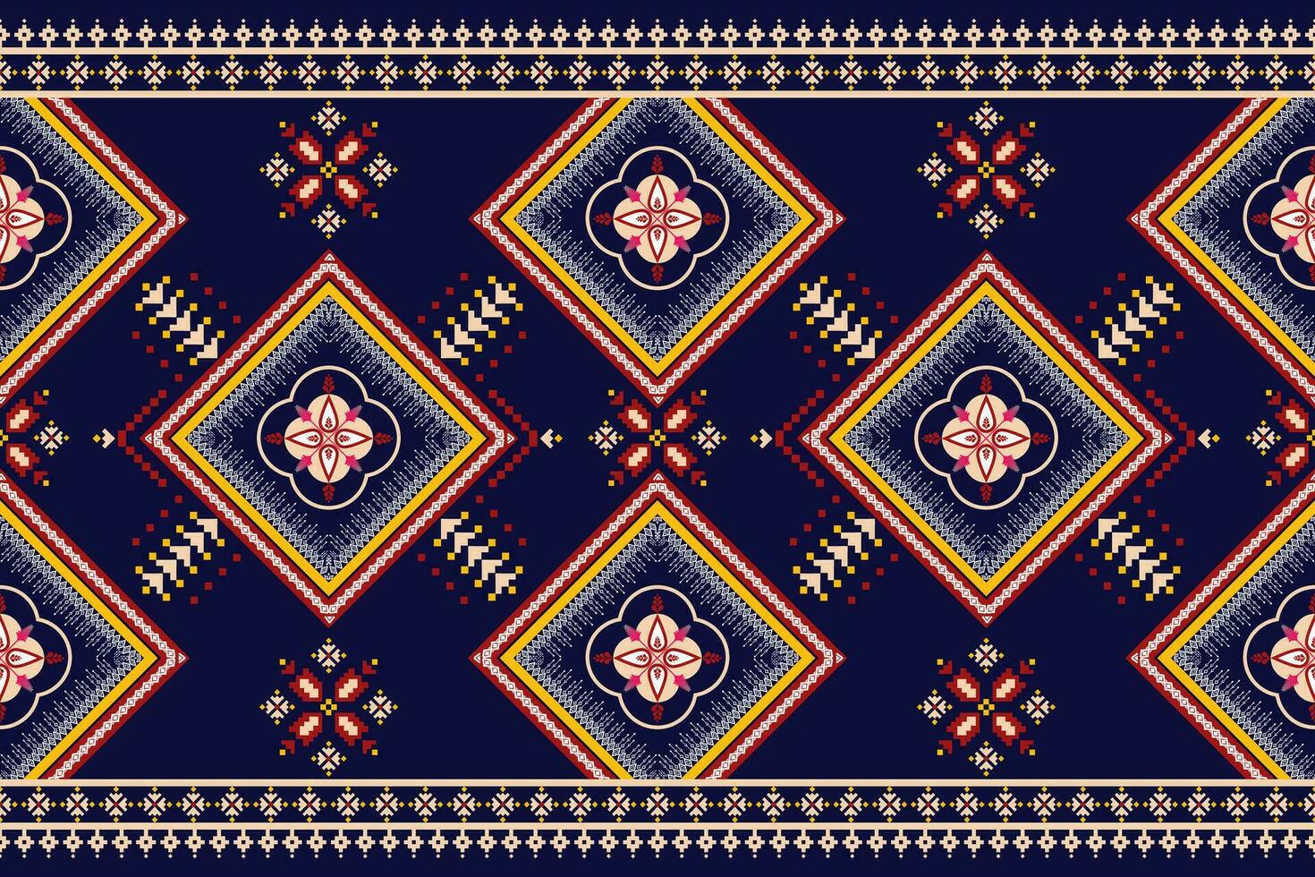 geometric ethnic pattern Can be used in fabric design for background, wallpaper, carpet, textile, clothing, wrapping, decorative paper, embroidery illustration vector. vector