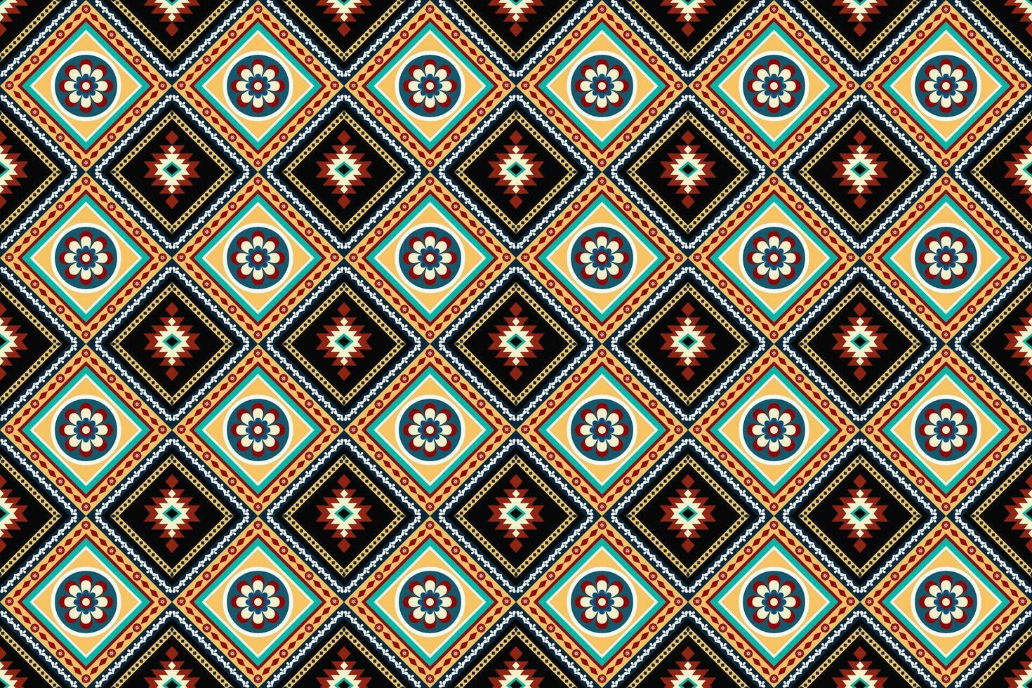 geometric ethnic pattern Can be used in fabric design for background, wallpaper, carpet, textile, clothing, wrapping, decorative paper, embroidery illustration vector. vector