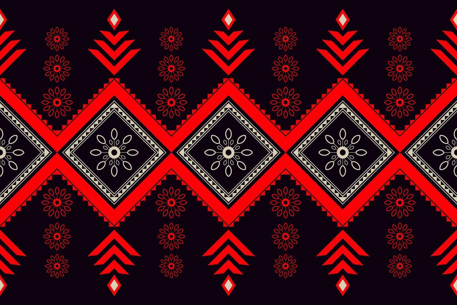 geometric ethnic pattern Can be used in fabric design for background, wallpaper, carpet, textile, clothing, wrapping, decorative paper, embroidery illustration vector. vector