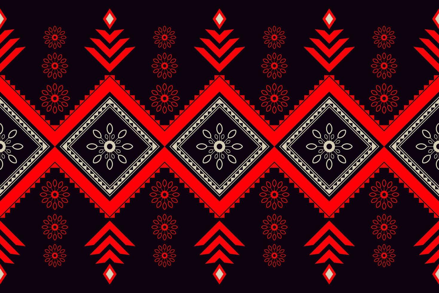 geométrico étnico modelo lata ser usado en tela diseño para fondo, fondo de pantalla, alfombra, textil, ropa, envase, decorativo papel, bordado ilustración vector. vector