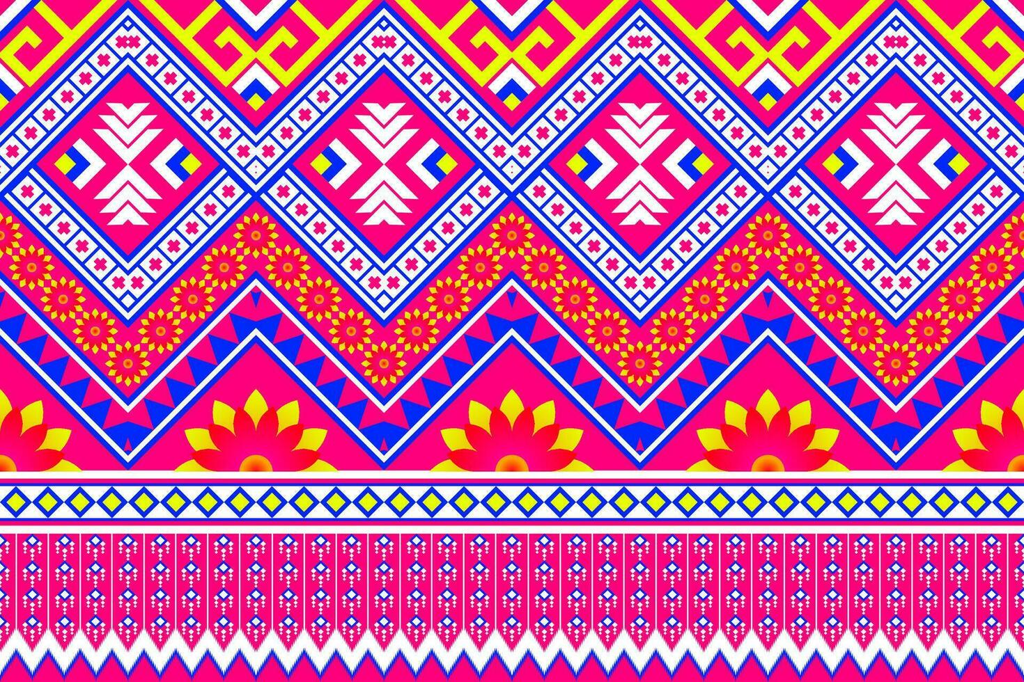 geometric ethnic pattern Can be used in fabric design for background, wallpaper, carpet, textile, clothing, wrapping, decorative paper, embroidery illustration vector. vector