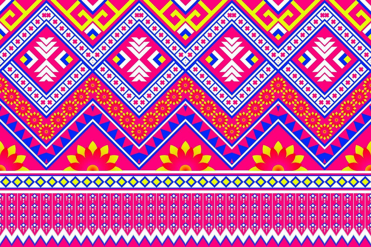 geometric ethnic pattern Can be used in fabric design for background, wallpaper, carpet, textile, clothing, wrapping, decorative paper, embroidery illustration vector. vector