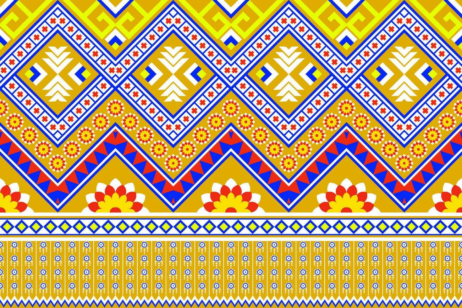 geometric ethnic pattern Can be used in fabric design for background, wallpaper, carpet, textile, clothing, wrapping, decorative paper, embroidery illustration vector. vector