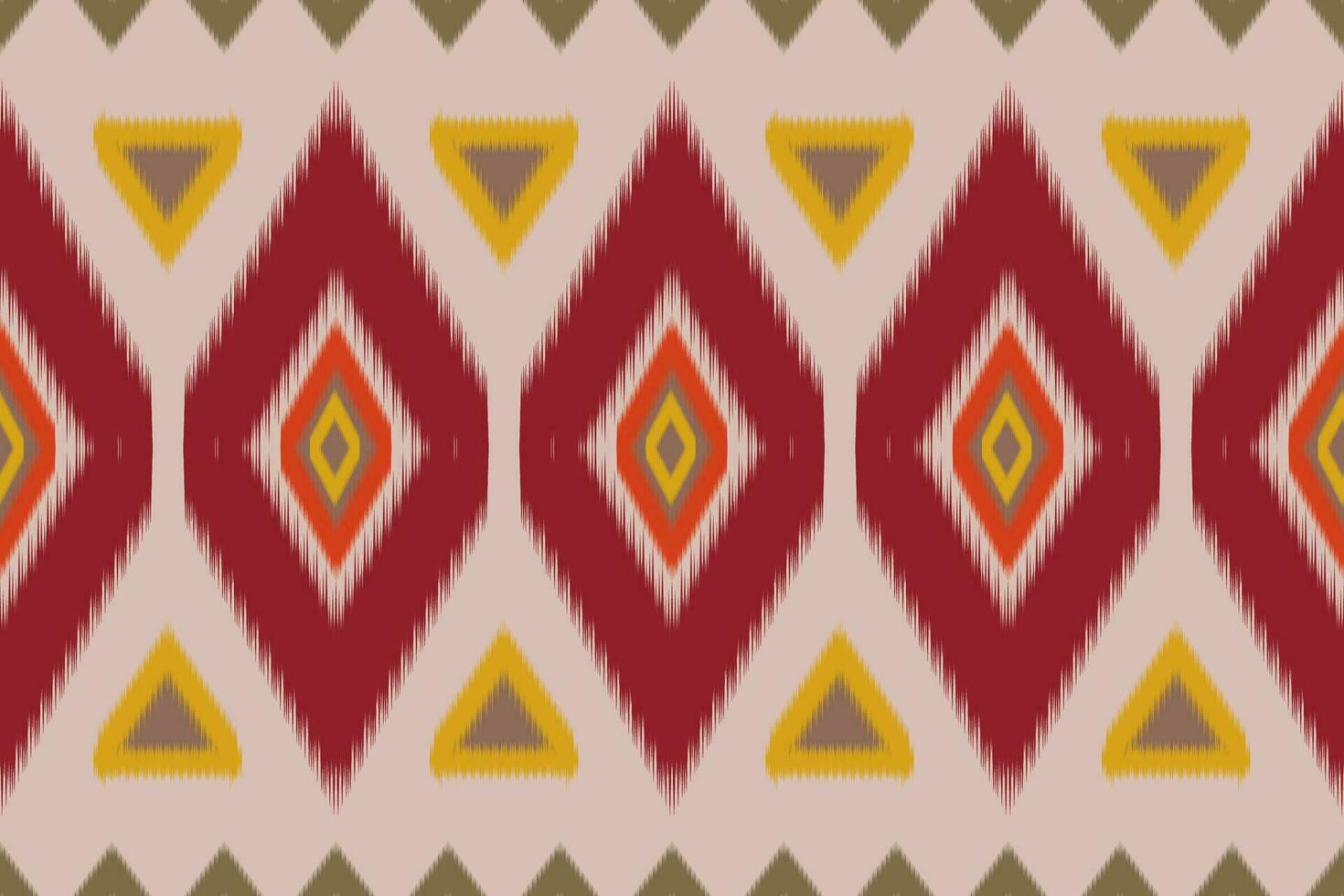 Uzbek ikat pattern and fabric in Uzbekistan. Abstract background for wallpaper, textures, textile, wrapping paper. vector