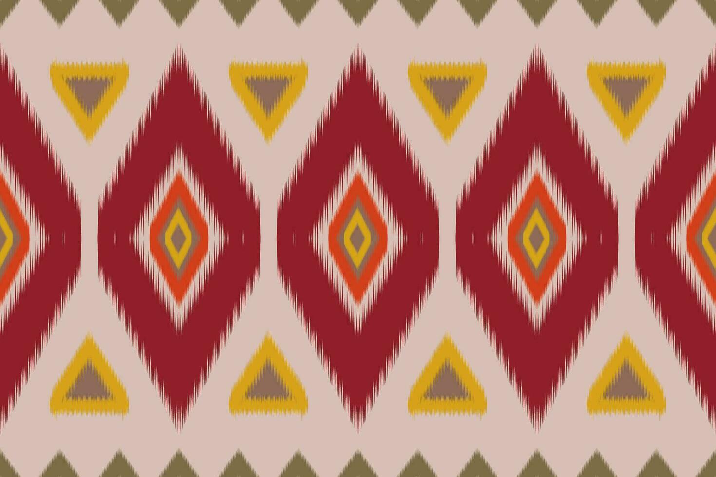 Uzbek ikat pattern and fabric in Uzbekistan. Abstract background for wallpaper, textures, textile, wrapping paper. vector