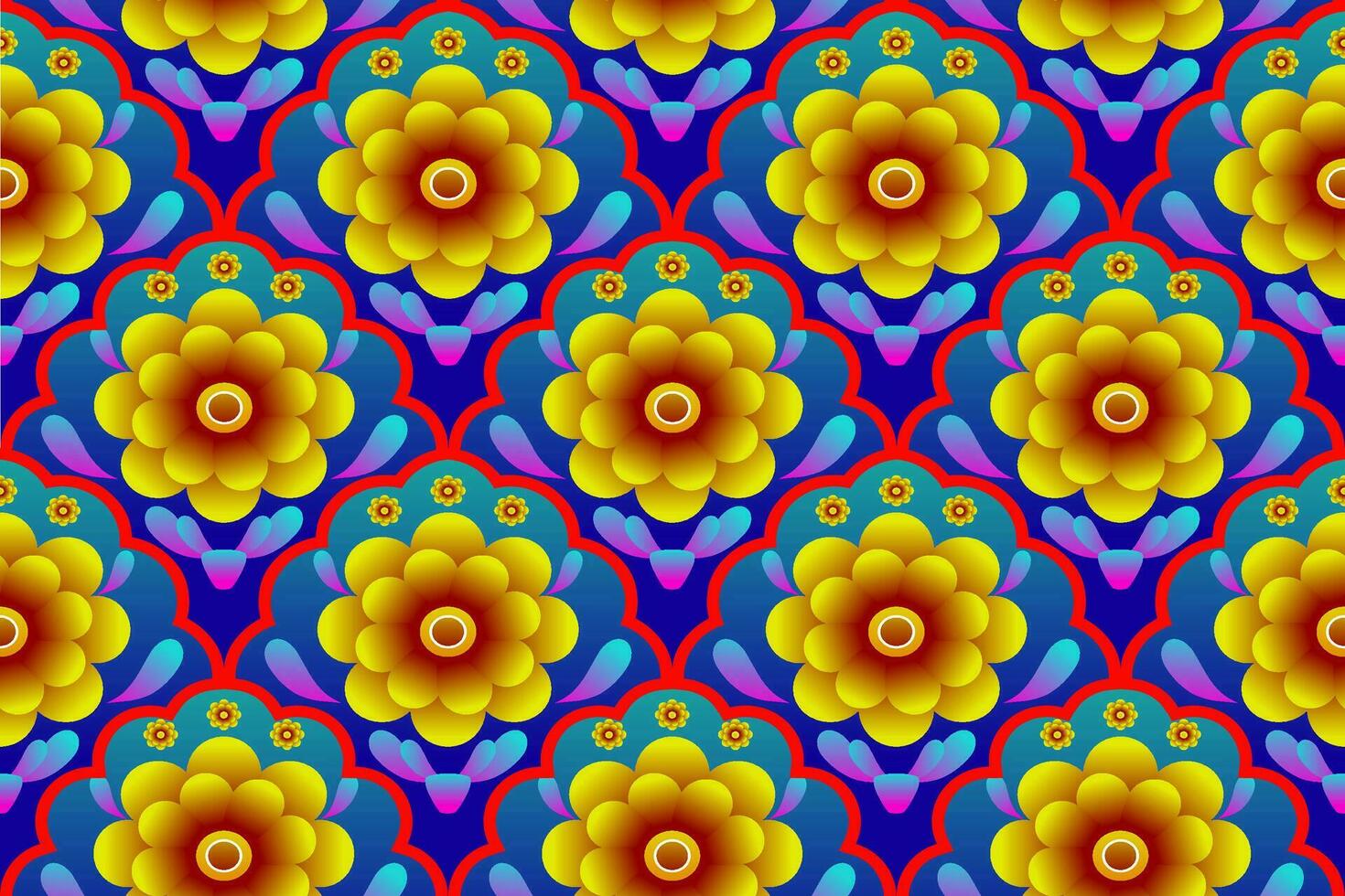 floral pattern background, ceramic tile pattern, vector pattern, cute illustration, tile design, wrap, abstract