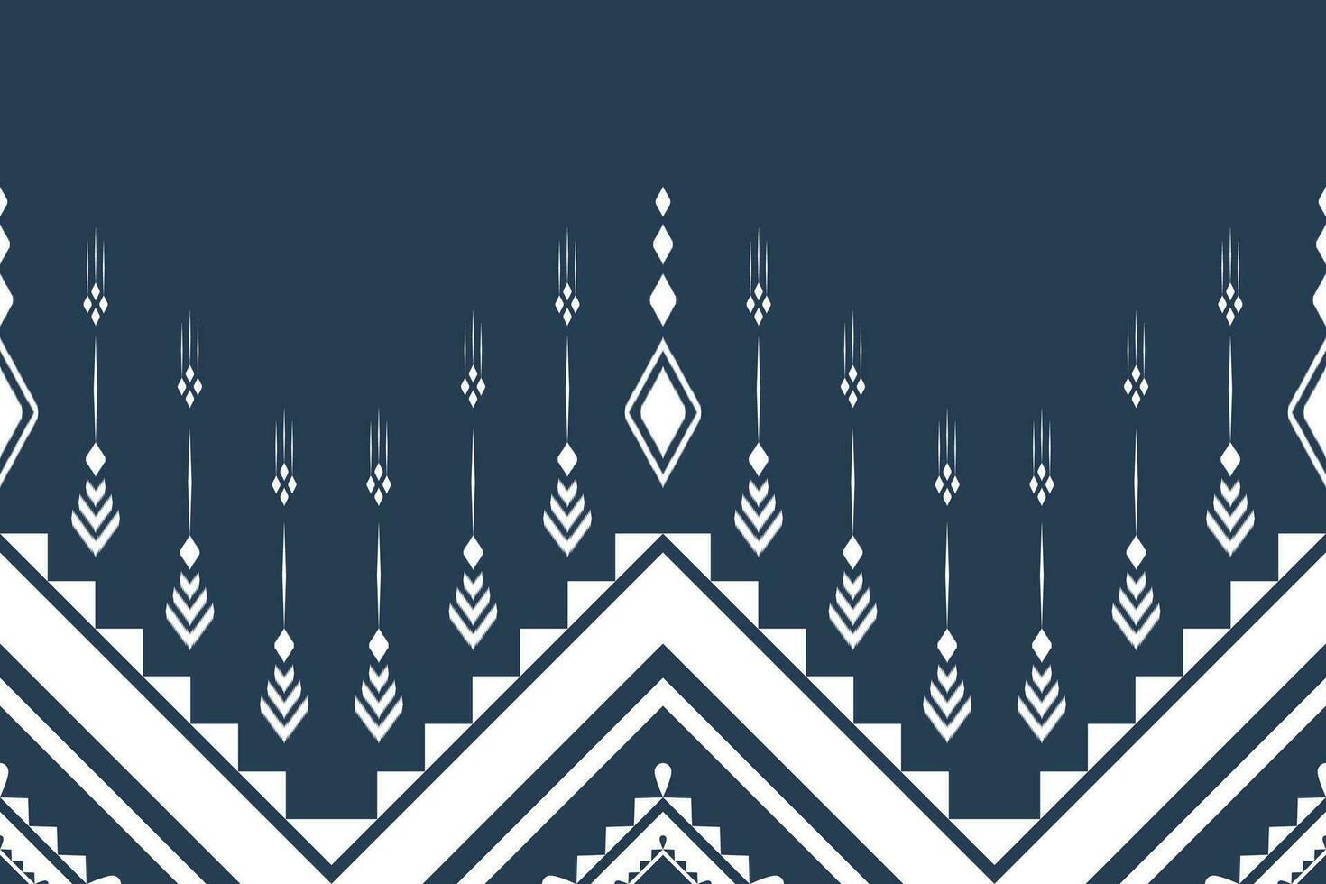 ethnic geometric seamless pattern. Geometric blue background. Design for fabric, clothes, decorative paper, wrapping, embroidery, illustration, vector, batik pattern, ethnic pattern, Aztec pattern vector