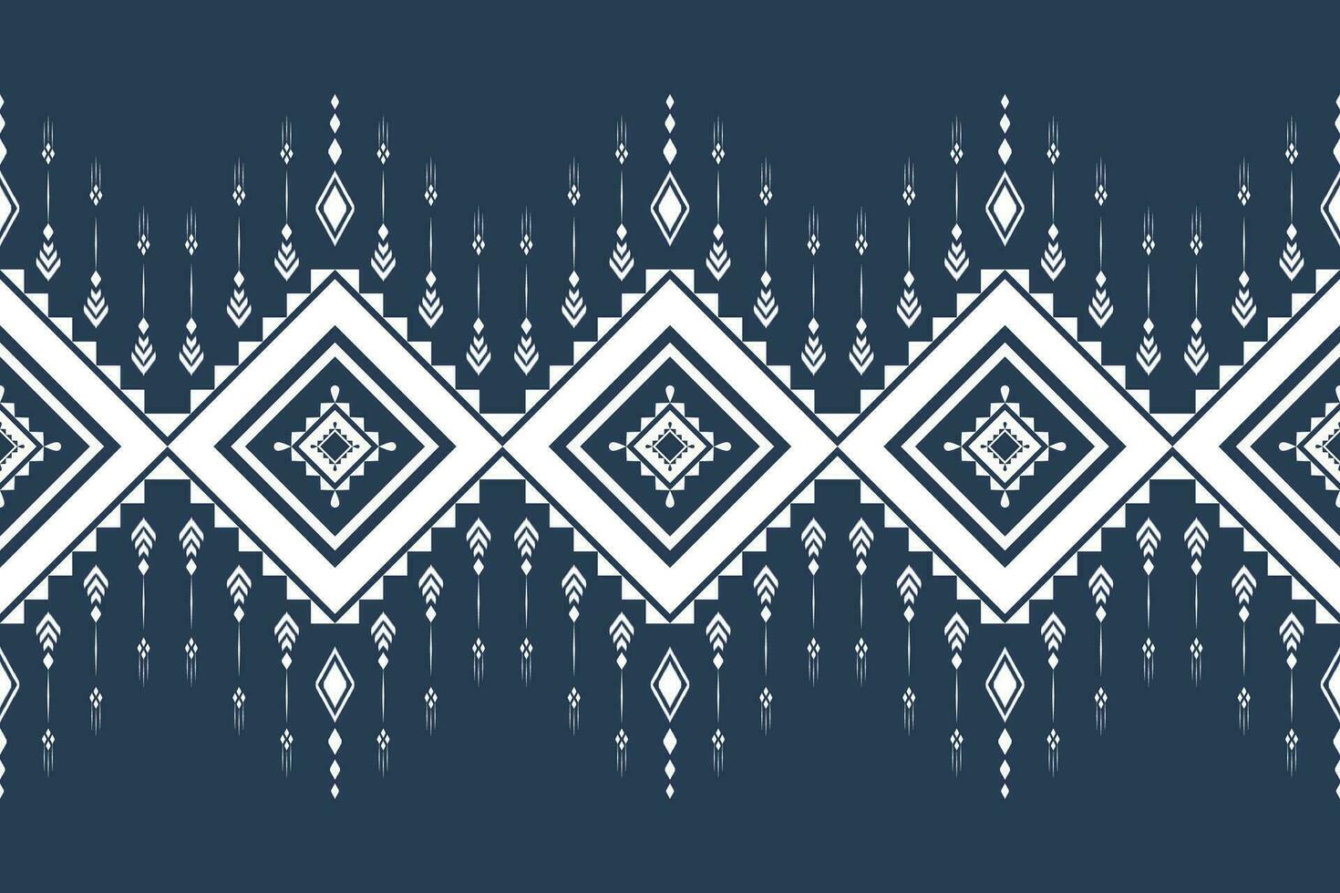 ethnic geometric seamless pattern. Geometric blue background. Design for fabric, clothes, decorative paper, wrapping, embroidery, illustration, vector, batik pattern, ethnic pattern, Aztec pattern vector