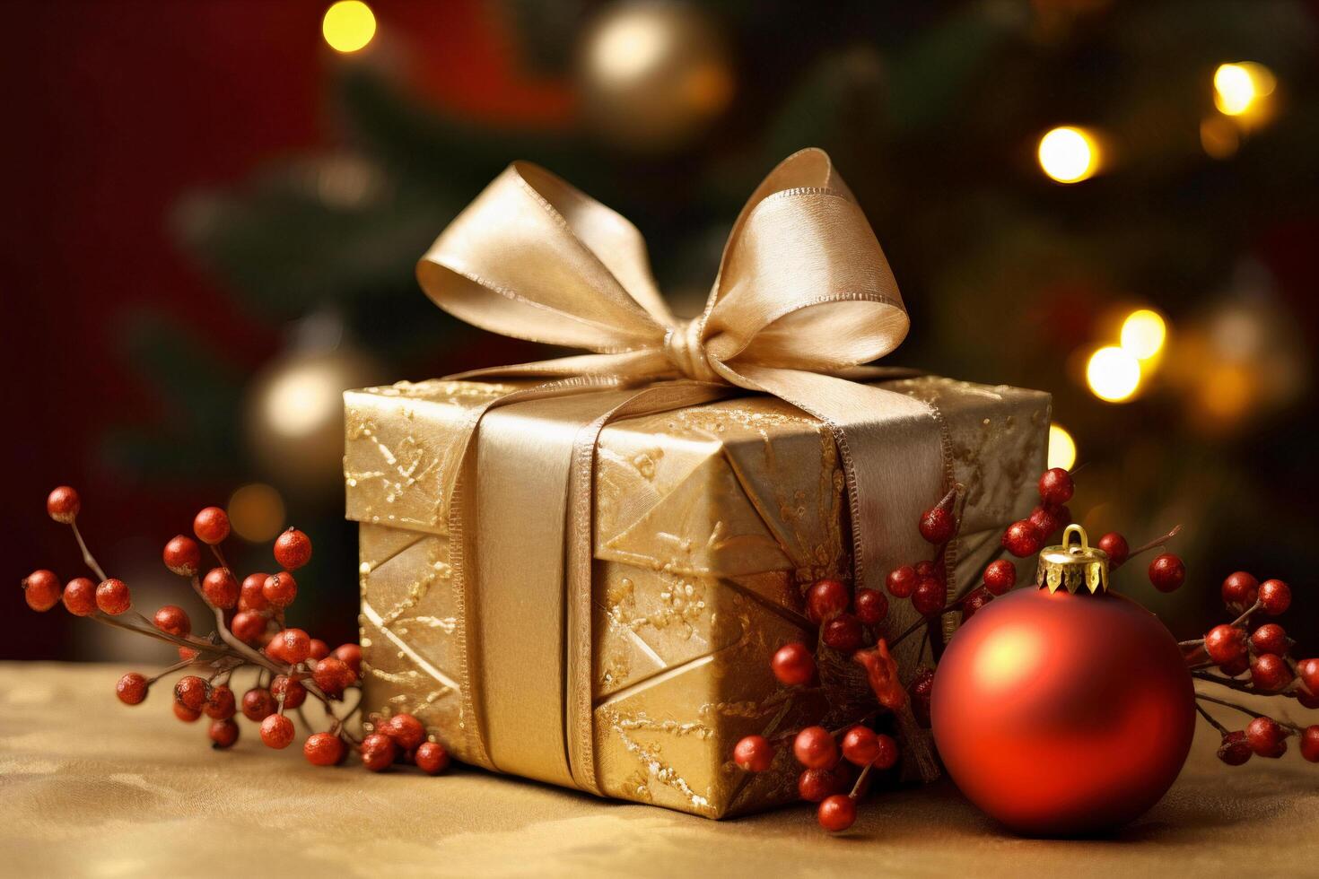 Christmas winter Background Xmas gift photo