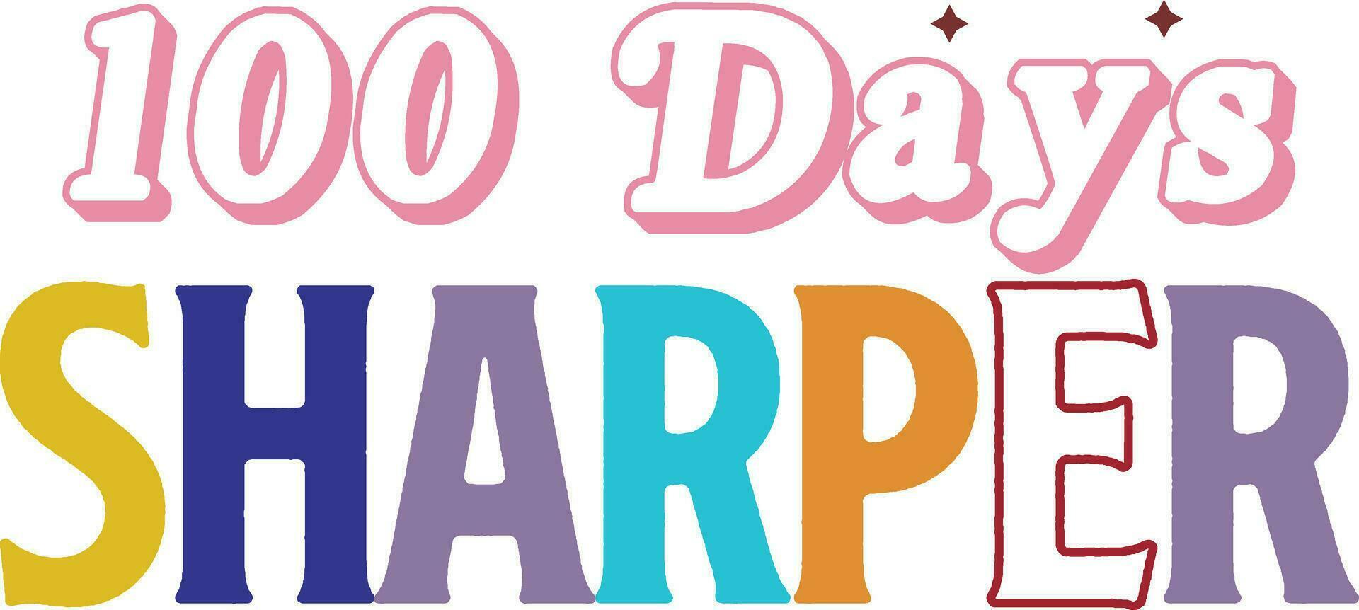 100 days of school t-shirt design vector