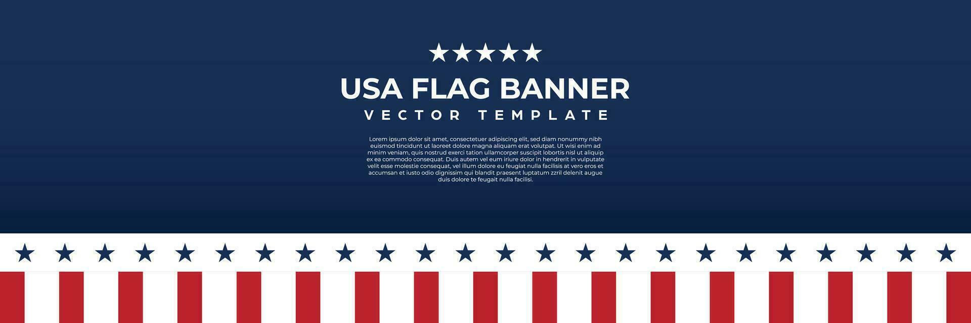 America banner design vector, USA flag background template for celebrate national day, 4th of july, memorial day event vector