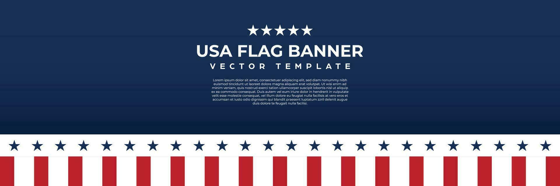 America banner design vector, USA flag background template for celebrate national day, 4th of july, memorial day event vector