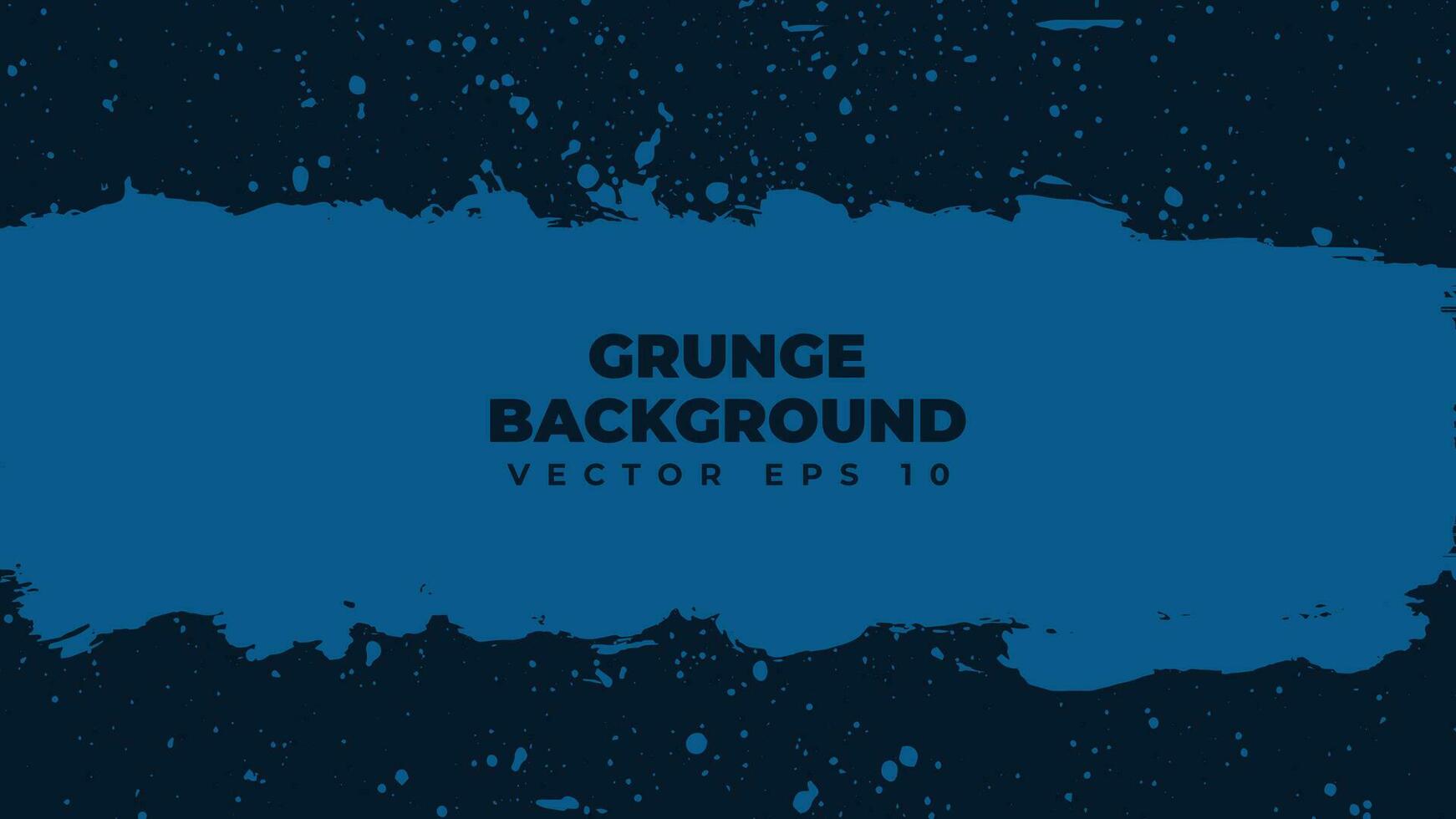 Abstract grunge background vector with paint brush effect, blue banner with copy space area