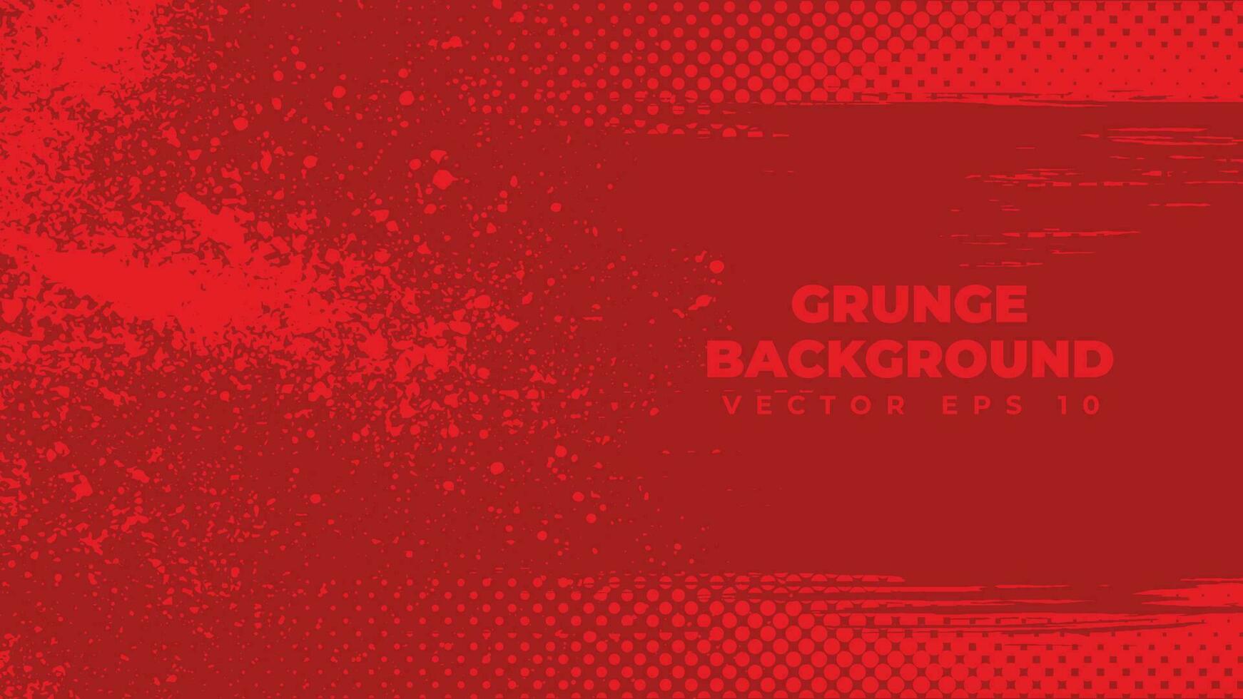 Abstract grunge background vector with paint brush effect, dirty red banner with copy space area